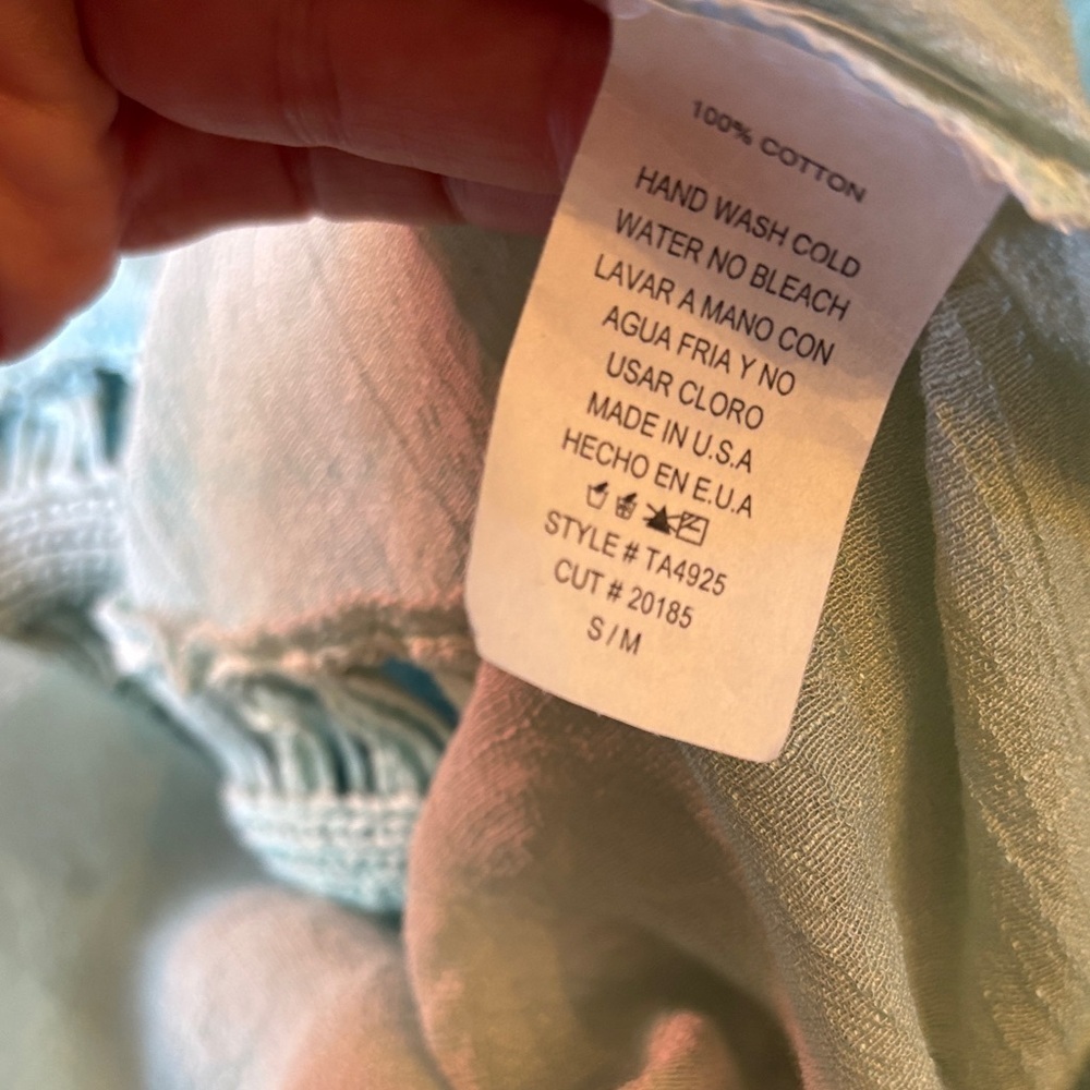 Boho Teal ombré Crochet Tunic - Picture 12 of 12